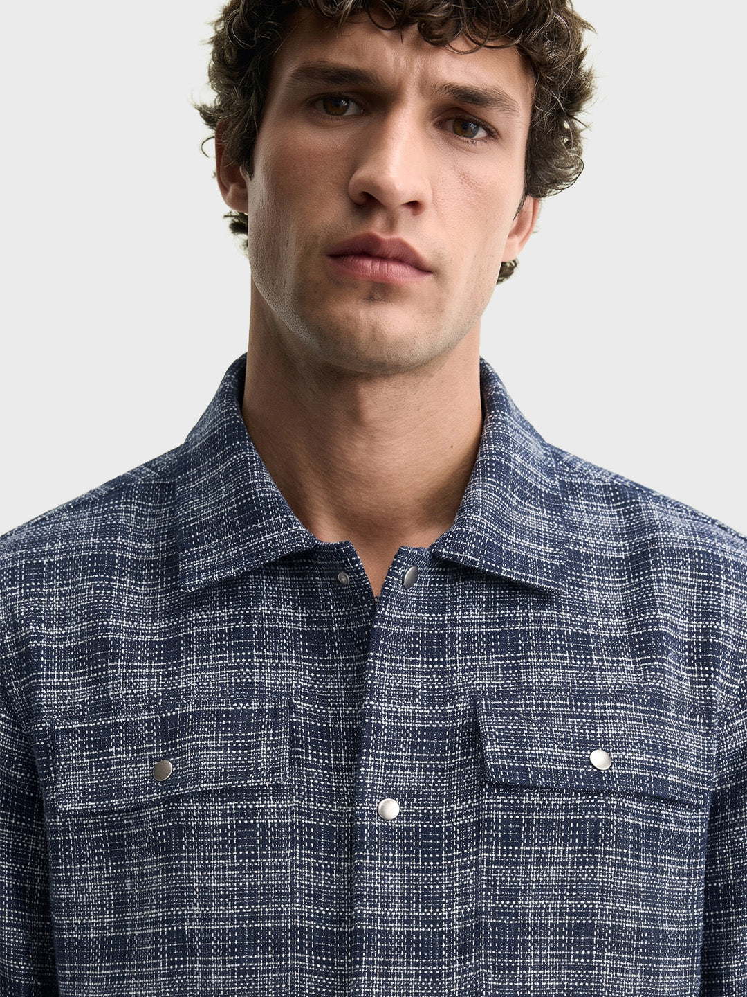 Men's Blue Regular Fit Graphic Printed Retro Wear Jacket