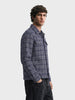Men's Black Regular Fit Graphic Printed Retro Wear Jacket