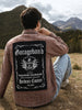 Men's Brown Regular Fit Graphic Printed Retro Wear Jacket