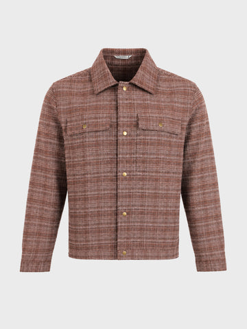 Men's Brown Regular Fit Graphic Printed Retro Wear Jacket