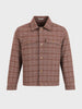 Men's Brown Regular Fit Graphic Printed Retro Wear Jacket