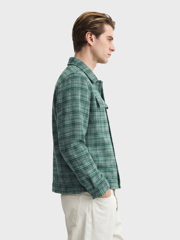 Men's Green Regular Fit Graphic Printed Retro Wear Jacket