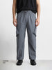 Men's Grey Loose Fit Solid Utility Cargo