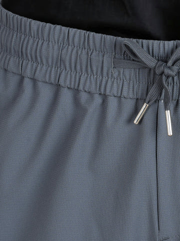 Men's Grey Loose Fit Solid Utility Cargo