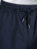 Men's Navy Blue Loose Fit Solid Utility Cargo
