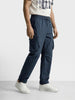Men's Black Loose Fit Solid Utility Cargo