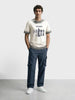 Men's Black Loose Fit Solid Utility Cargo