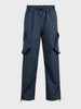 Men's Black Loose Fit Solid Utility Cargo