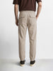 Men's White Relaxed Fit Solid Utility Joggers
