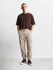 Men's White Relaxed Fit Solid Utility Joggers