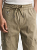 Men's Green Relaxed Fit Solid Utility Joggers