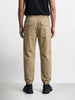 Men's Khaki Relaxed Fit Solid Utility Joggers