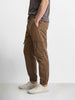 Men's Brown Relaxed Fit Solid Utility Joggers Joggers