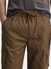 Men's Brown Relaxed Fit Solid Utility Joggers Joggers
