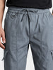 Men's Grey Relaxed Fit Solid Utility Joggers Joggers