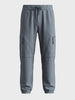 Men's Grey Relaxed Fit Solid Utility Joggers Joggers