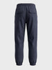 Men's Navy Blue Relaxed Fit Solid Utility Joggers