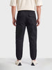 Men's Black Relaxed Fit Solid Utility Joggers