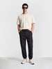 Men's Black Relaxed Fit Solid Utility Joggers