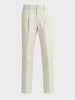 Men's Beige Relaxed Fit Solid Casual Trousers