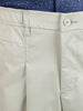 Men's Beige Relaxed Fit Solid Casual Trousers
