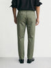 Men's Green Relaxed Fit Solid Casual Trousers