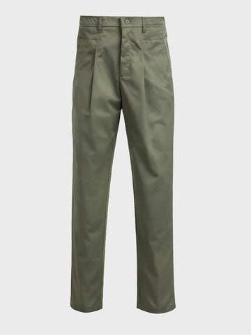 Men's Green Relaxed Fit Solid Casual Trousers