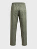 Men's Green Relaxed Fit Solid Casual Trousers
