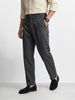 Men's Grey Relaxed Fit Solid Casual Trousers