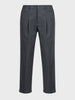 Men's Grey Relaxed Fit Solid Casual Trousers
