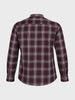 Men's Maroon Slim Fit Checkered Casual Shirt