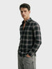Men's Green Slim Fit Checkered Casual Shirt