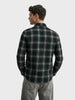 Men's Green Slim Fit Checkered Casual Shirt