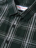 Men's Green Slim Fit Checkered Casual Shirt