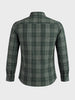 Men's Green Slim Fit Checkered Casual Shirt