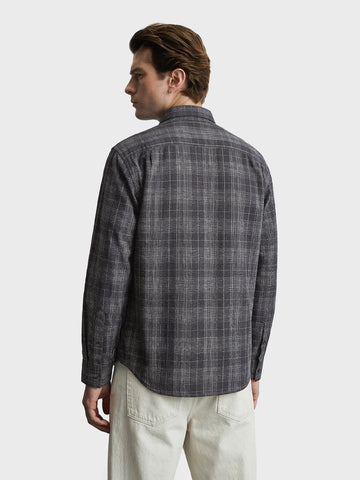 Men's Brown Slim Fit Checkered Casual Shirt