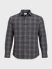 Men's Brown Slim Fit Checkered Casual Shirt