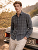 Men's Brown Slim Fit Checkered Casual Shirt
