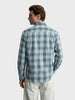 Men's Green Slim Fit Checkered Casual Shirt