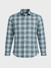 Men's Green Slim Fit Checkered Casual Shirt