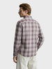 Men's Brown Slim Fit Checkered Casual Shirt