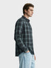 Men's Green Slim Fit Checkered Casual Shirt