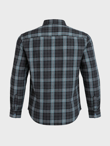 Men's Green Slim Fit Checkered Casual Shirt