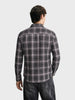 Men's Black Slim Fit Checkered Casual Shirt