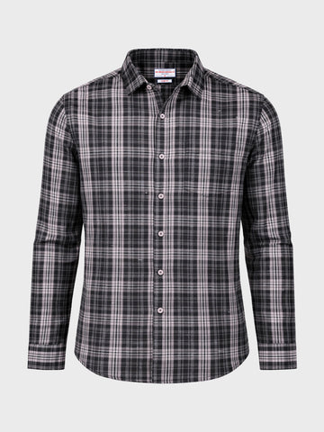 Men's Black Slim Fit Checkered Casual Shirt