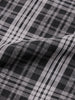 Men's Black Slim Fit Checkered Casual Shirt