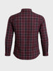Men's Maroon Slim Fit Checkered Casual Shirt