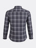 Men's Grey Slim Fit Checkered Casual Shirt
