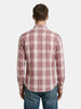 Men's Purple Slim Fit Checked Casual Shirt