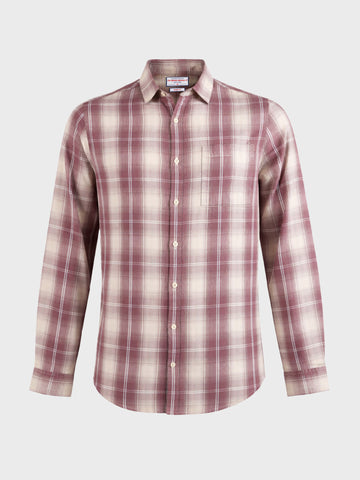 Men's Purple Slim Fit Checked Casual Shirt